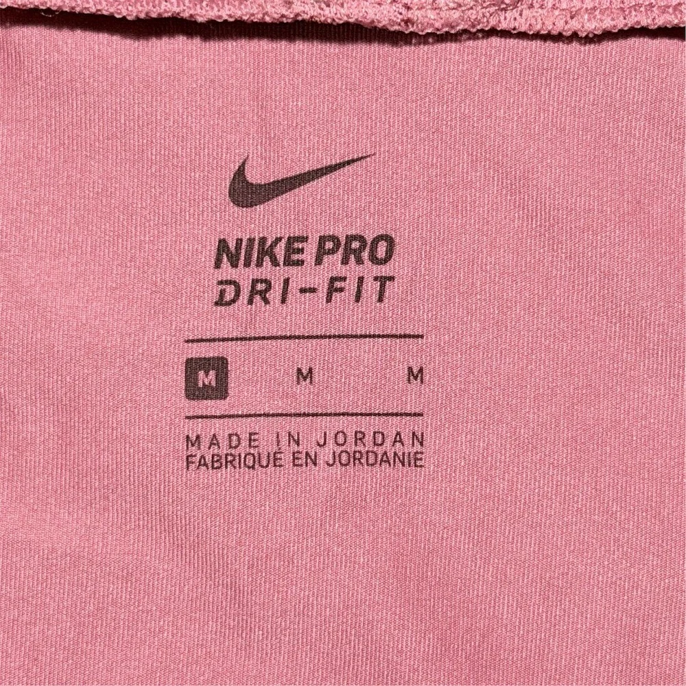 Nike Pro Dri-FIT Tank Top Womens Size M Pink Reflective Logo Sleeveless